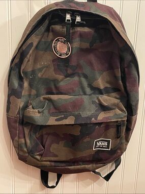 Vans Camo Backpack in Olive Green and Brown